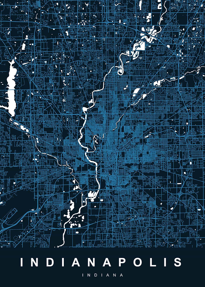 INDIANAPOLIS Map INDIANA