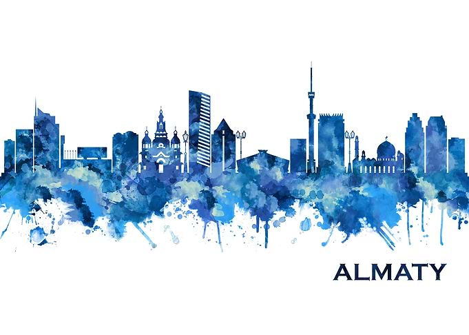Almaty Kazakhstan Skyline