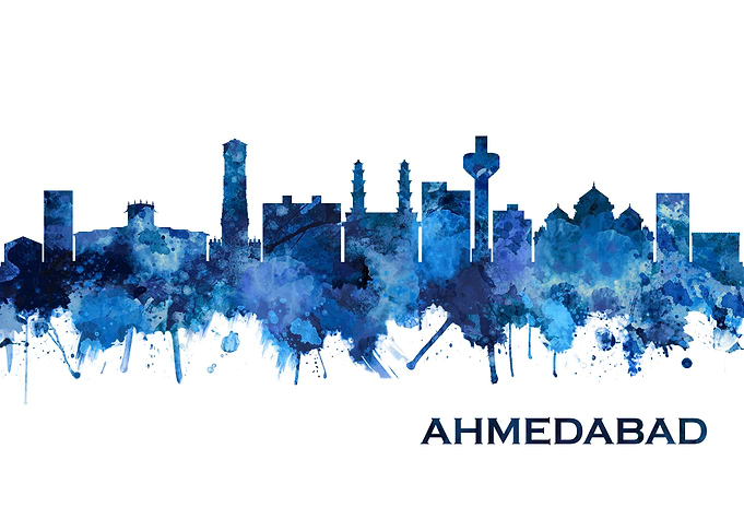 Ahmedabad India Skyline
