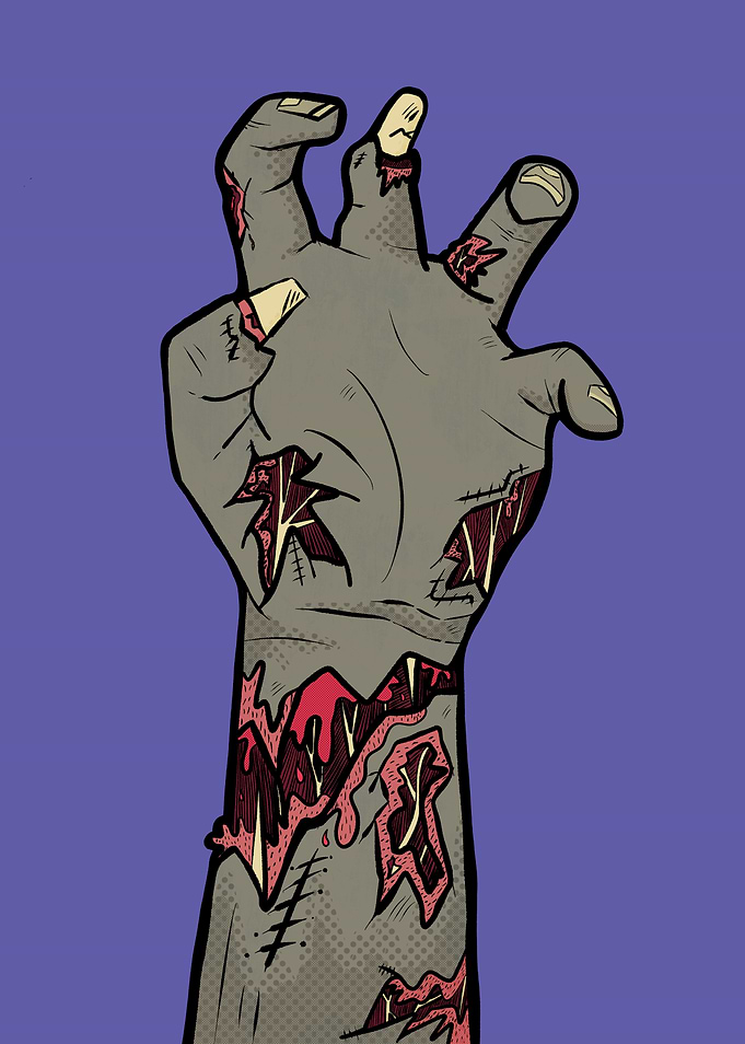 A zombie rises