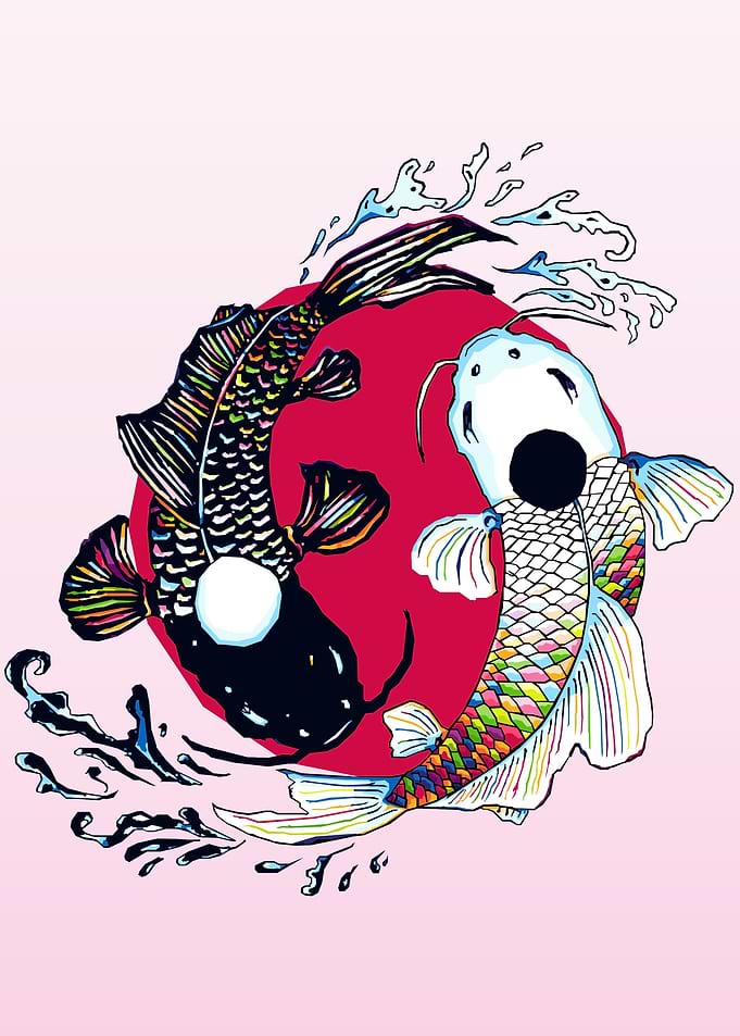 Koi Fish Yin Yang