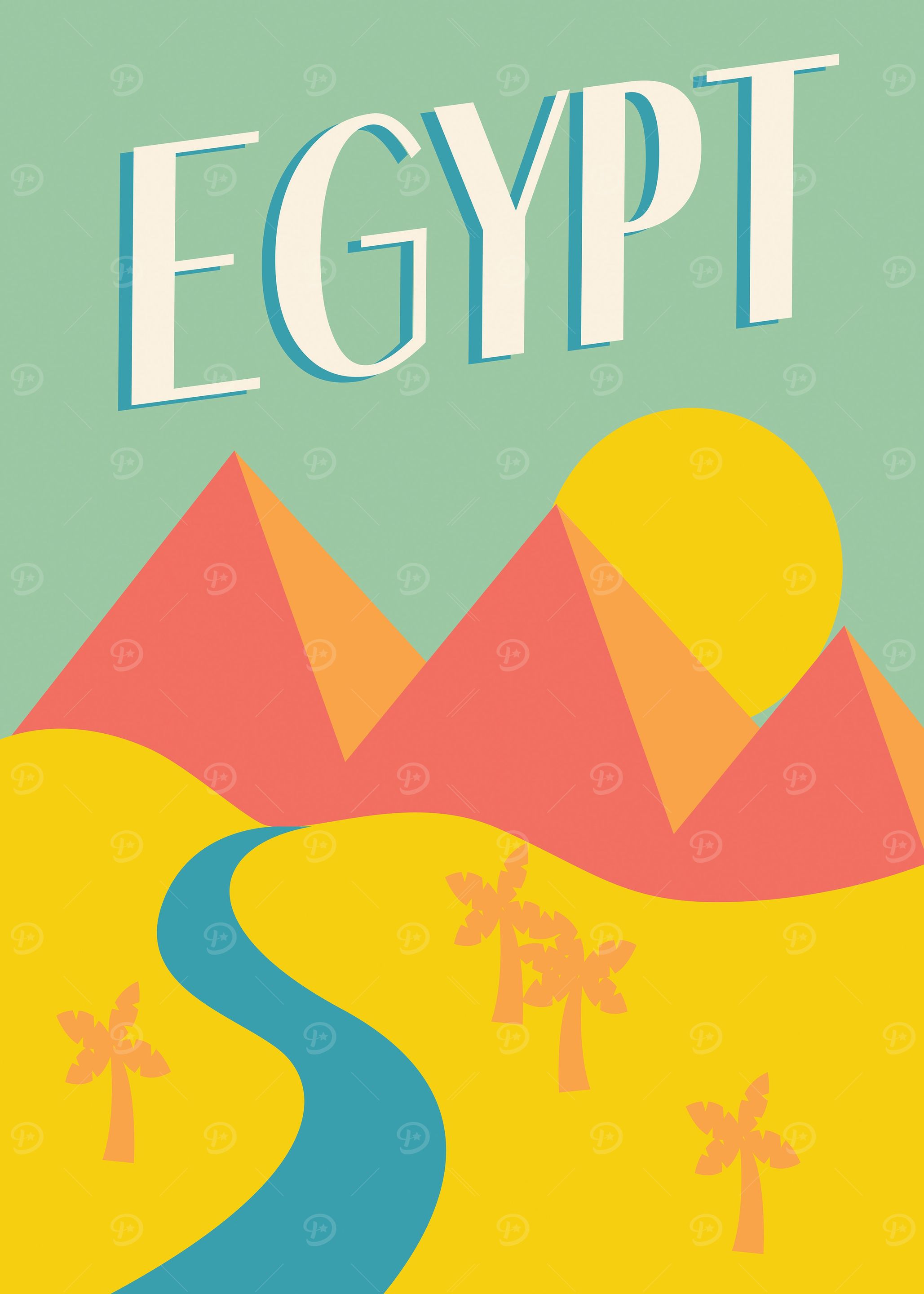 Retro Egypt poster