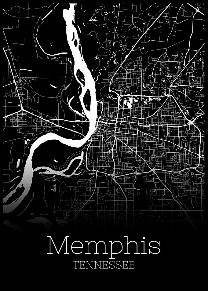 Memphis Tennessee map