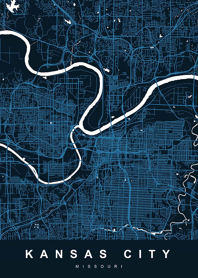 KANSAS CITY Map MISSOURI