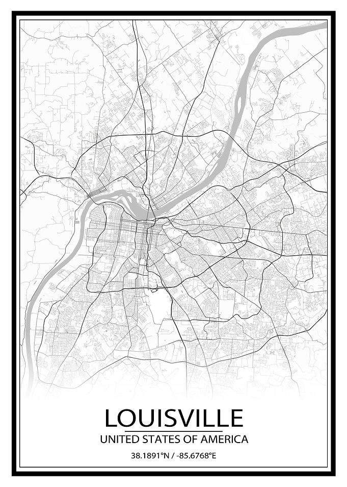 Louisville White Map