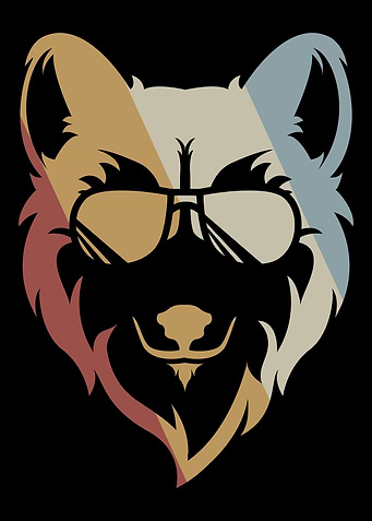 Wolf Retro Vintage