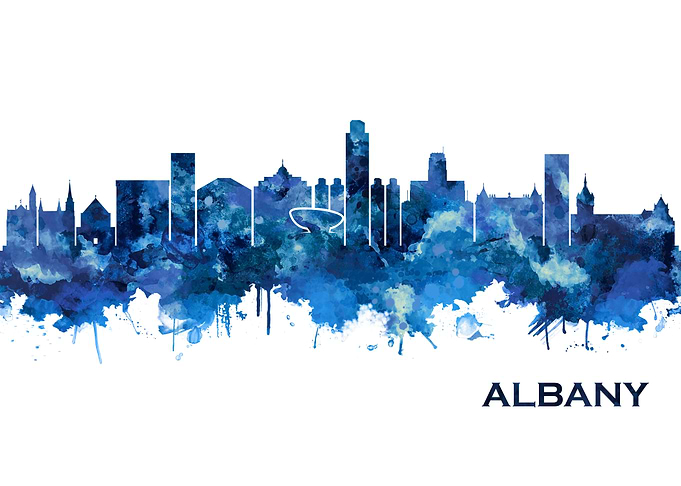 Albany New York Skyline