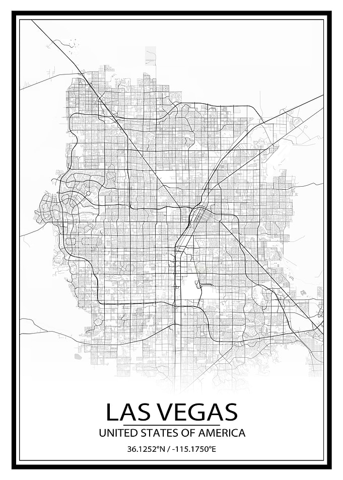 Las Vegas White Map