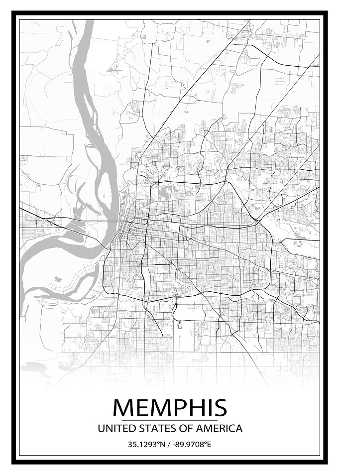 Memphis White Map