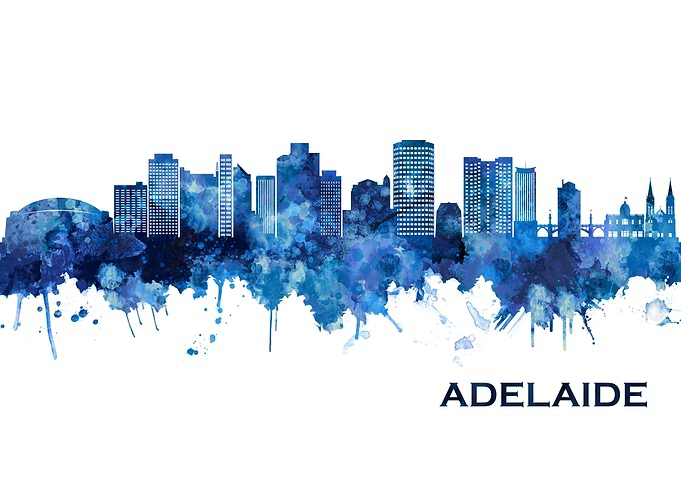 Adelaide Australia Skyline