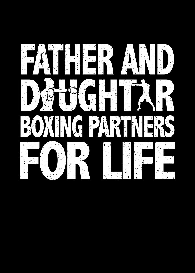 Father and daughter boxing