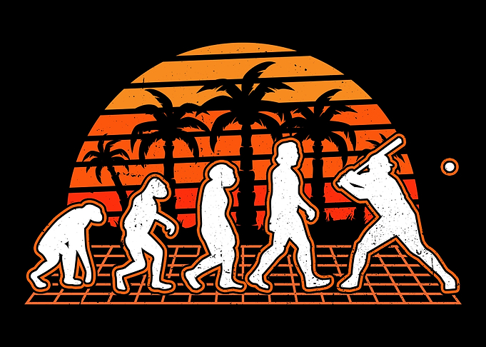 Baseball Evolution Sunset