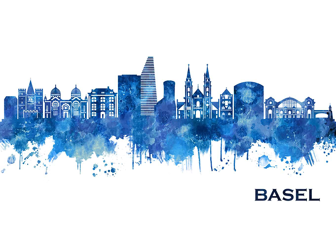 Basel Switzerland Skyline