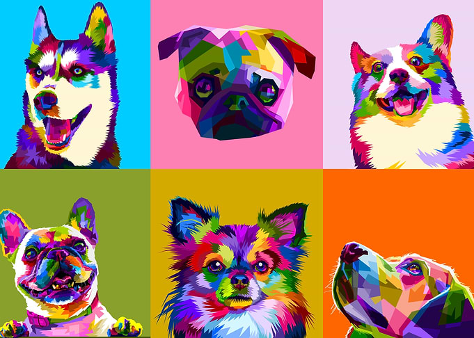 Funny Dogs PopArt