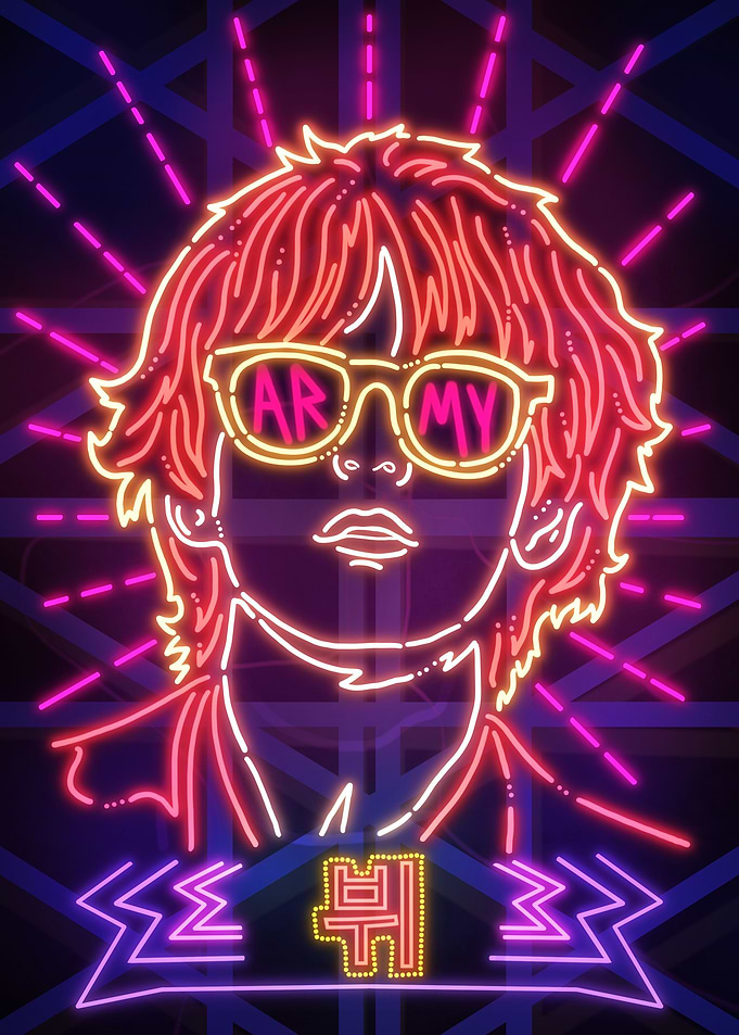 Tae Tae Neon Art
