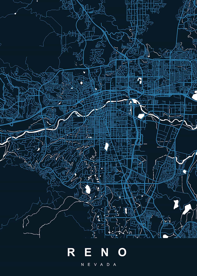 RENO Map NEVADA USA