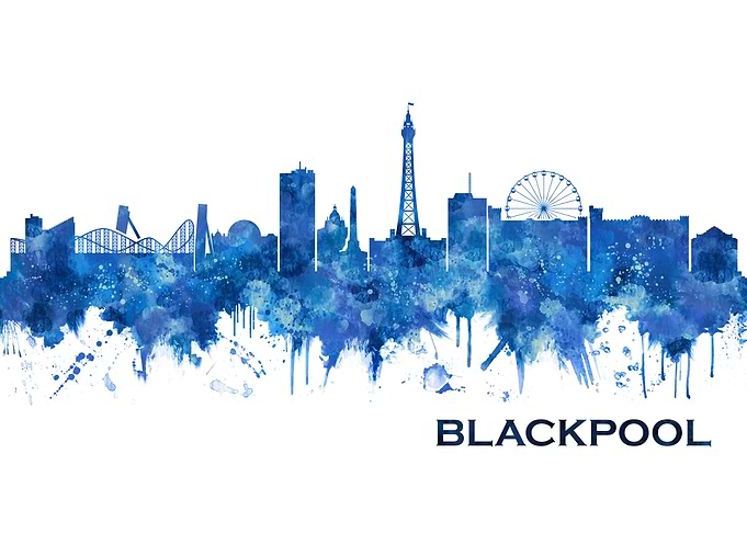 Blackpool England Skyline
