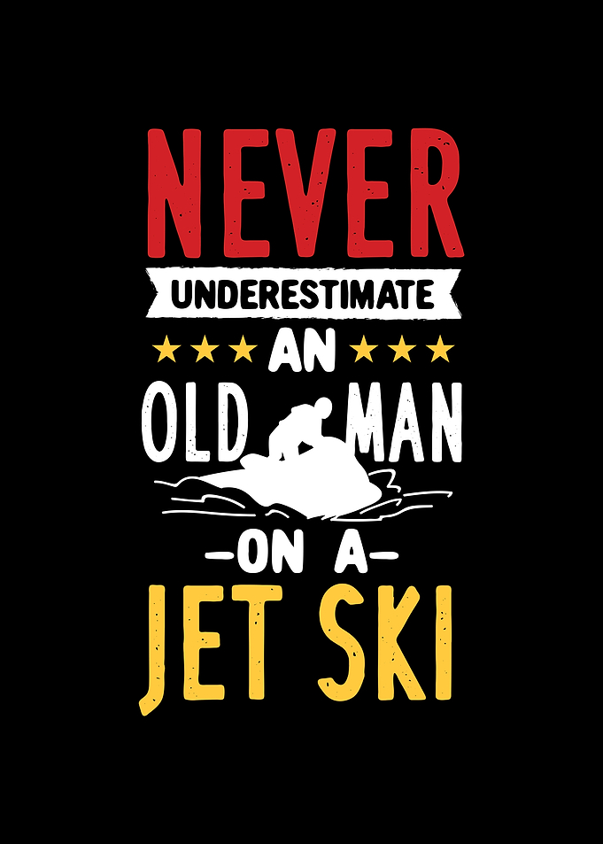 Old Man On A Jet Ski