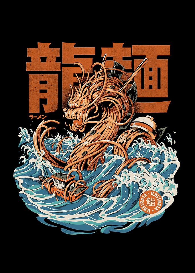 Black Great Ramen Dragon