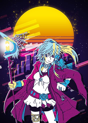 Girl retro 80s