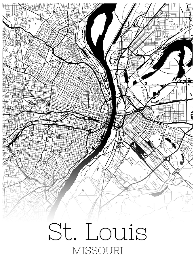 St Louis Missouri cit map
