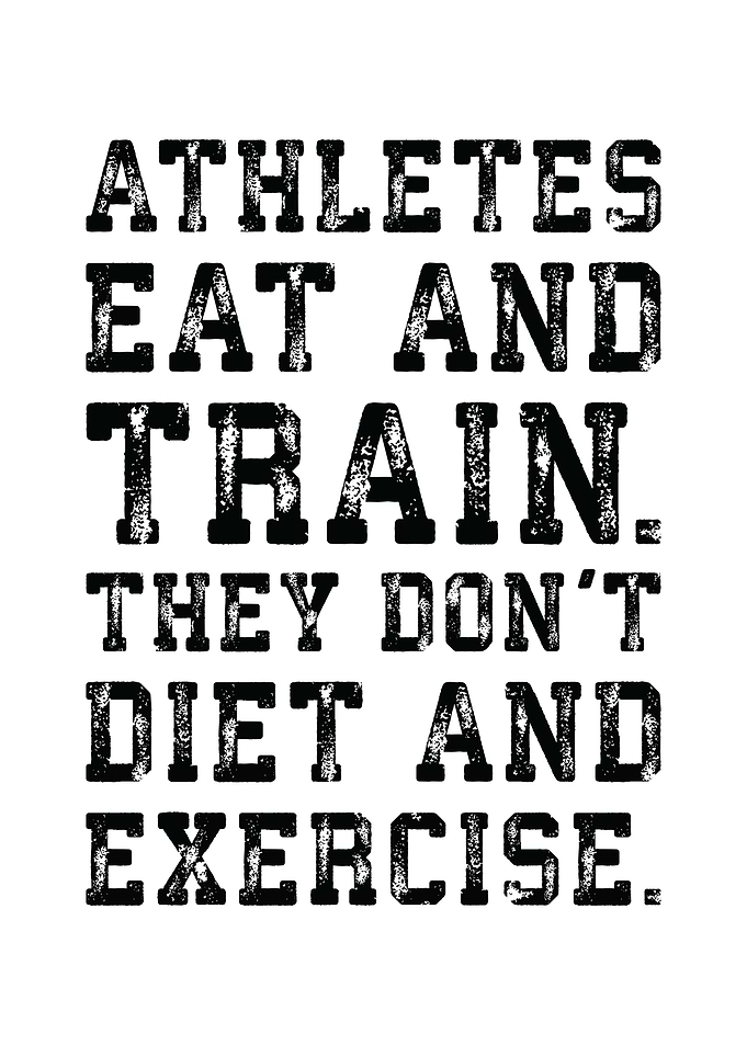 Athletes Eat and Train