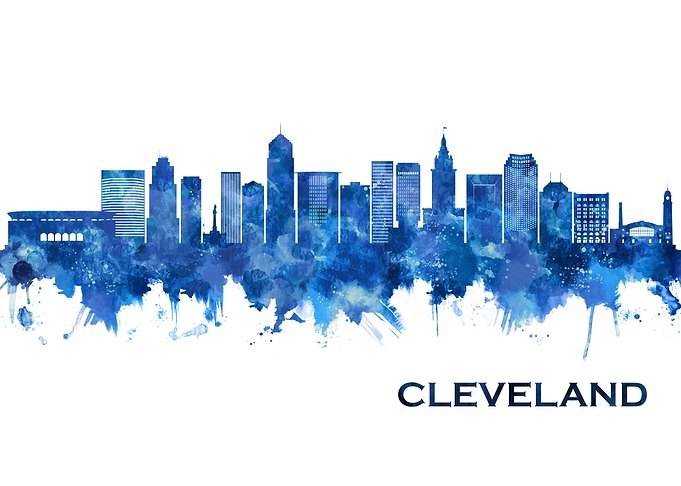 Cleveland Ohio Skyline