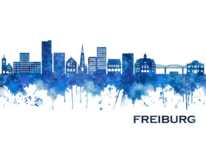 Freiburg Germany Skyline