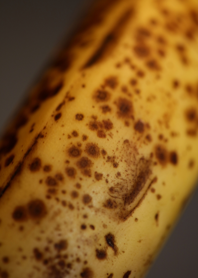 Banana fruit skin close up