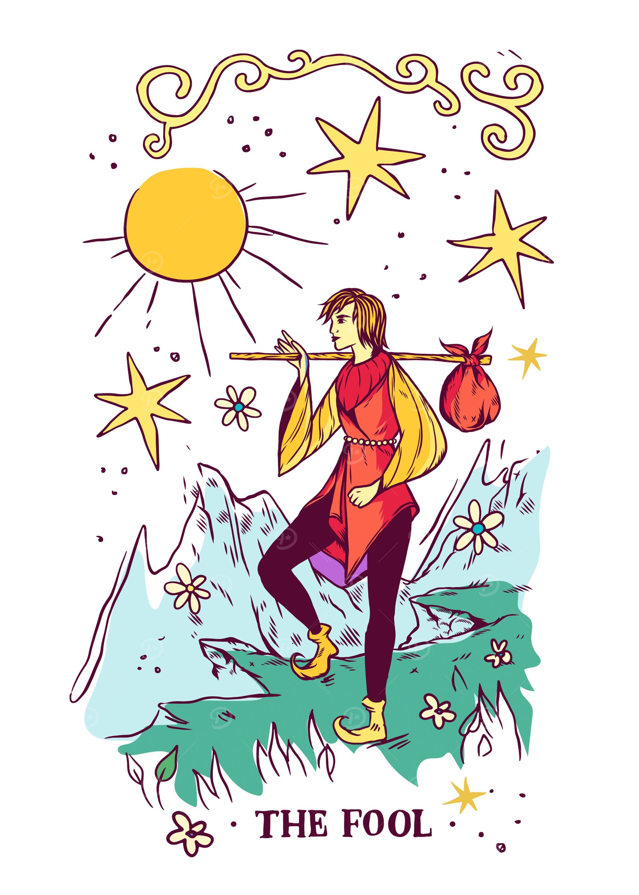 The fool tarot psychedelic
