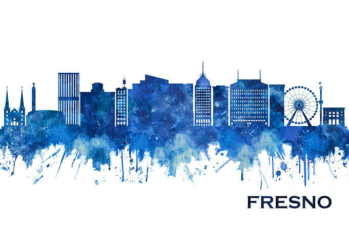 Fresno California Skyline