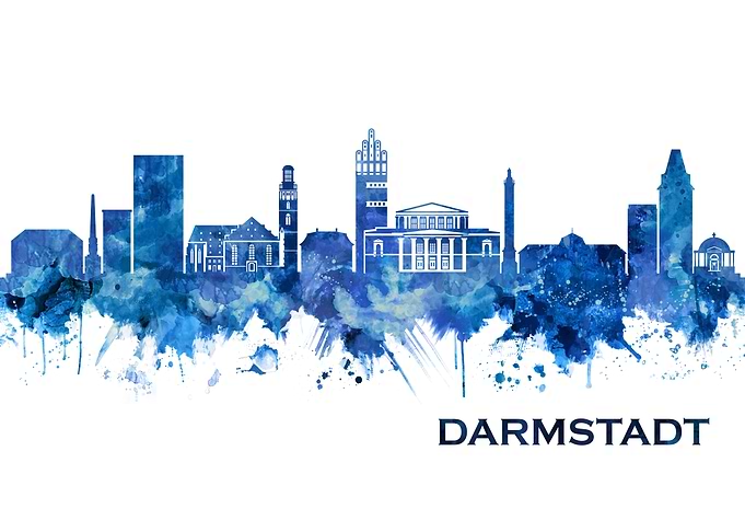 Darmstadt Germany Skyline