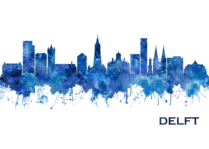 Delft Netherlands Skyline