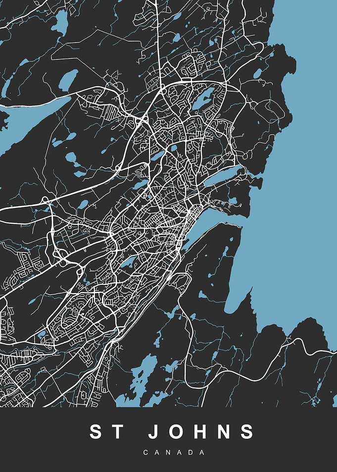ST JHONS Map Canada