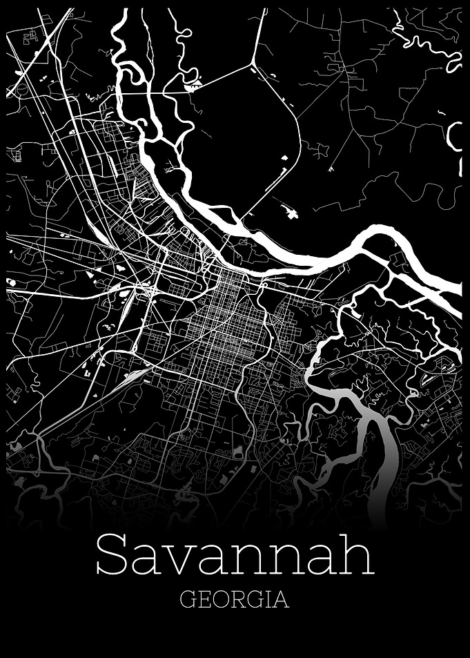 Savannah Georgia map