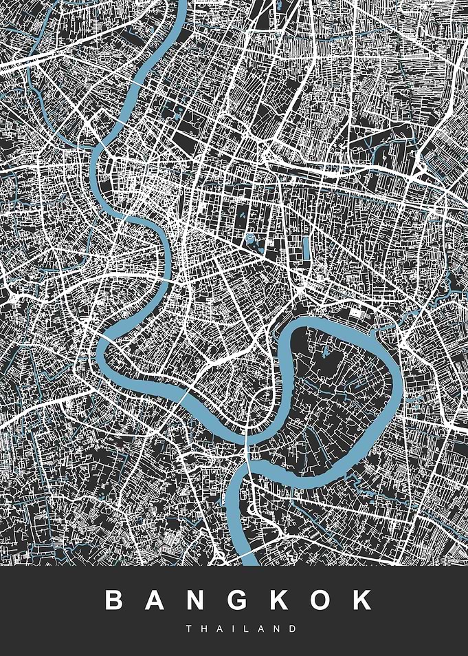 BANGKOK City Map Thailand