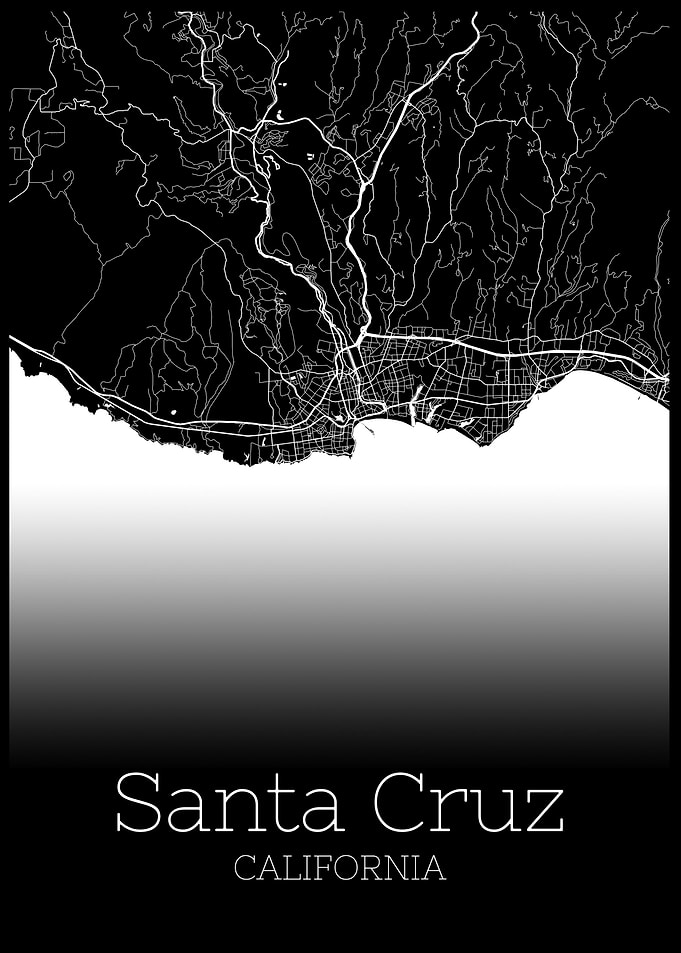 Santa Cruz California map