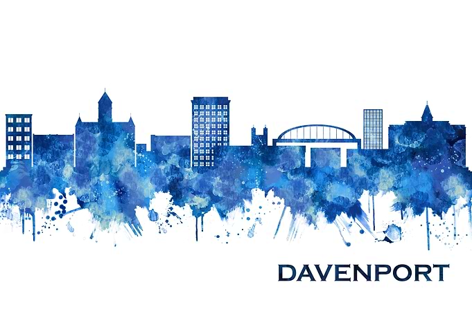 Davenport USA Skyline Blue