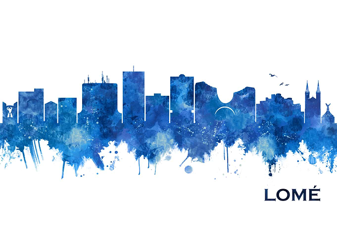 Lome Togo Skyline Blue