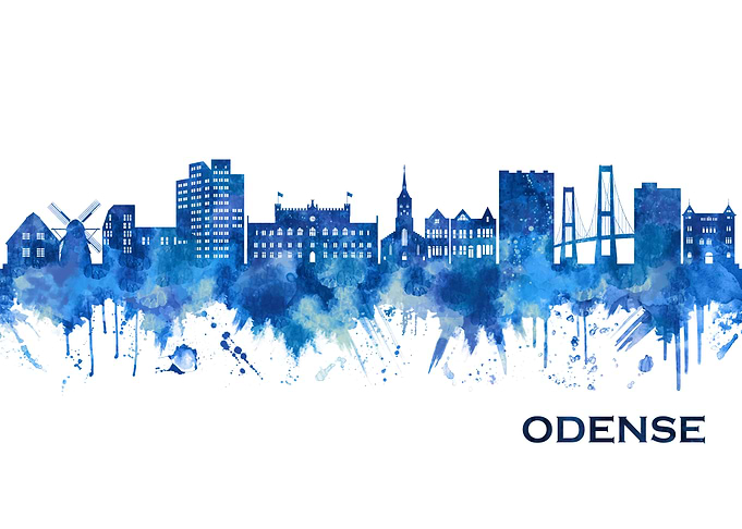 Odense Denmark Skyline