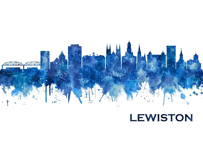 Lewiston Maine Skyline