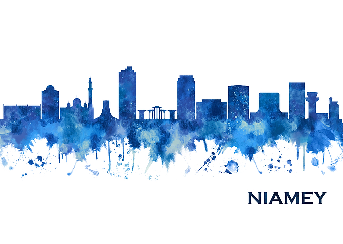 Niamey Niger Skyline Blue
