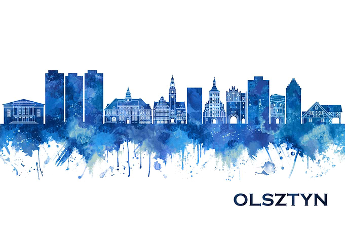 Olsztyn Poland Skyline