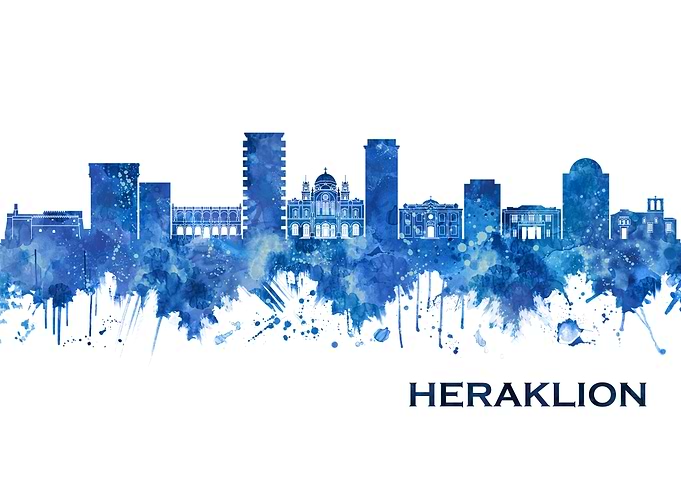 Heraklion Greece Skyline