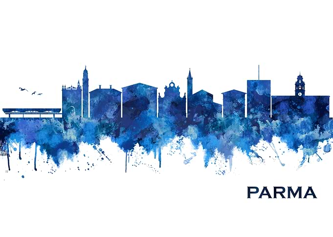 Parma Italy Skyline Blue