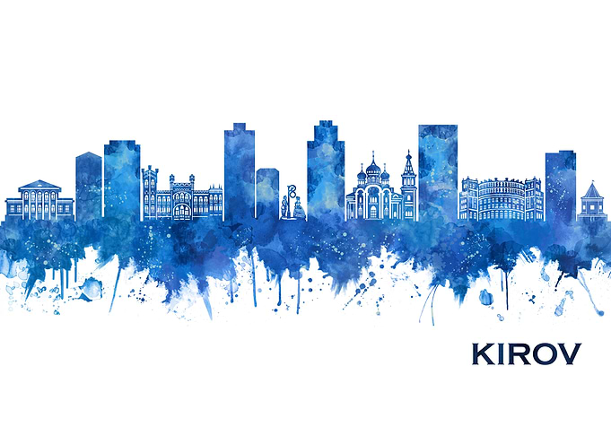 Kirov Russia Skyline Blue