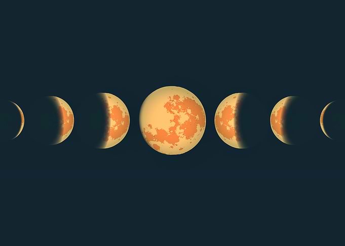 Moon phases minimalistic