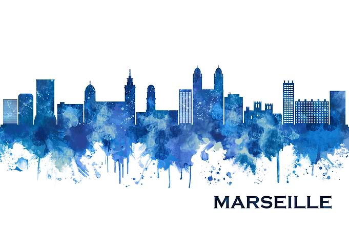 Marseille France Skyline