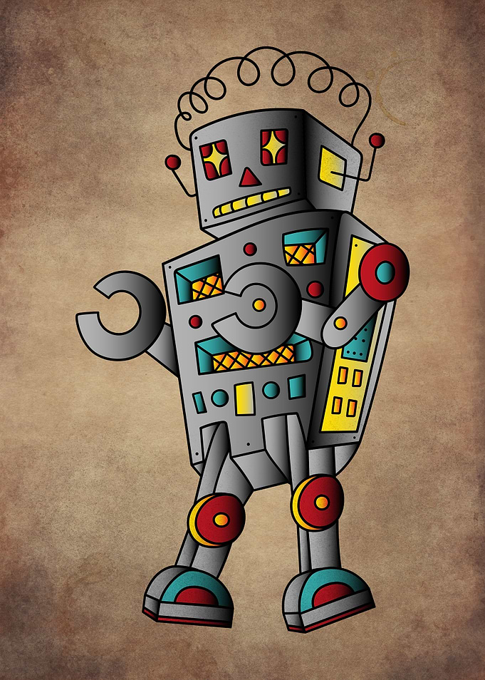 robot retro vintage
