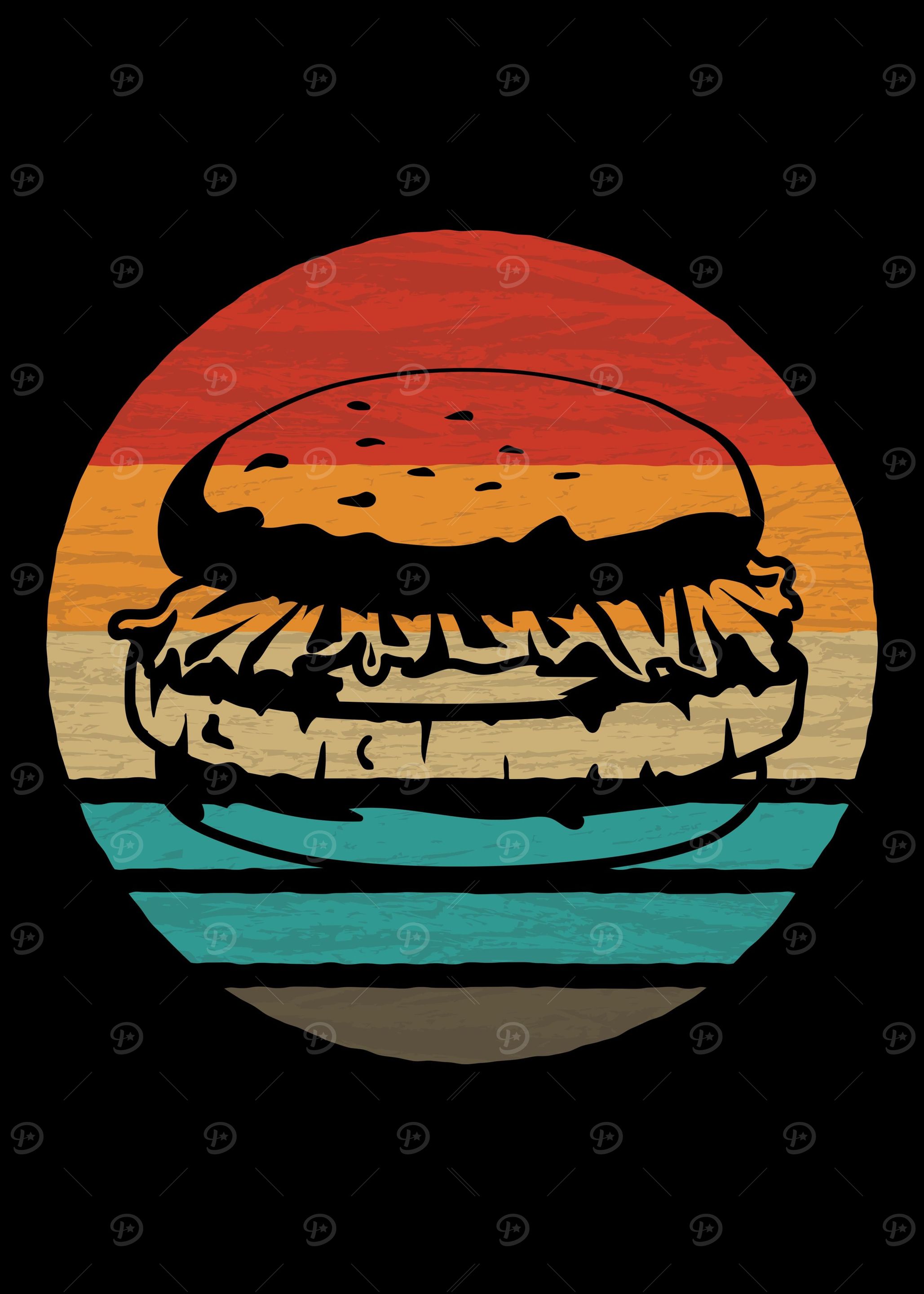 Burger Retro Vintage
